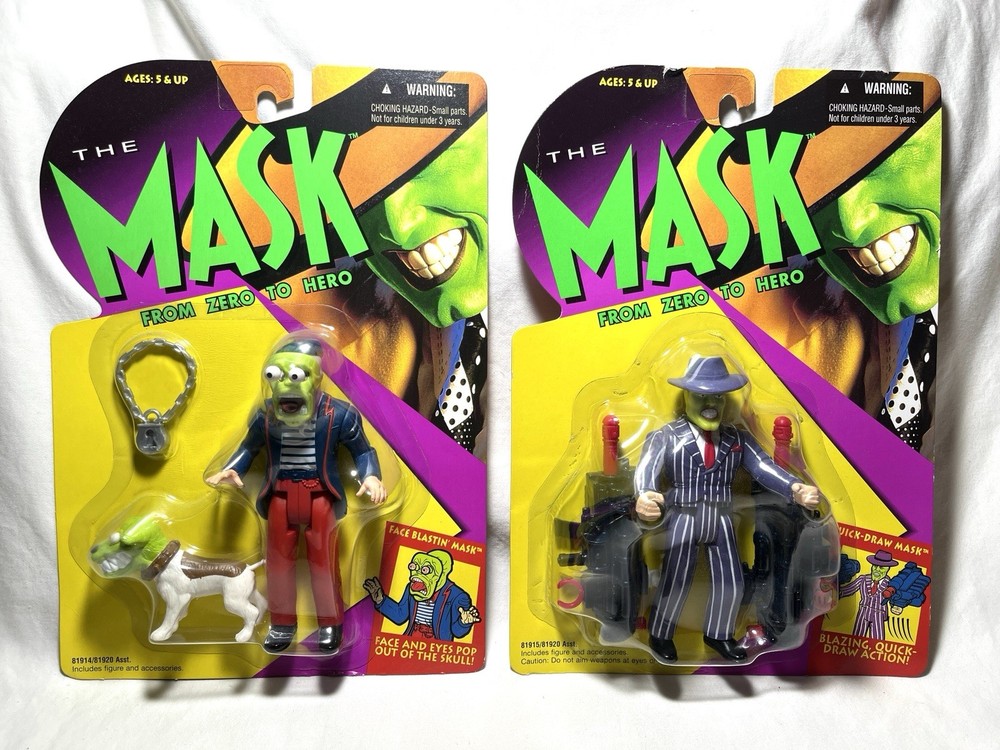 The Mask Jim Carrey From Zero to Hero Lot of 2 Hasbro 1994