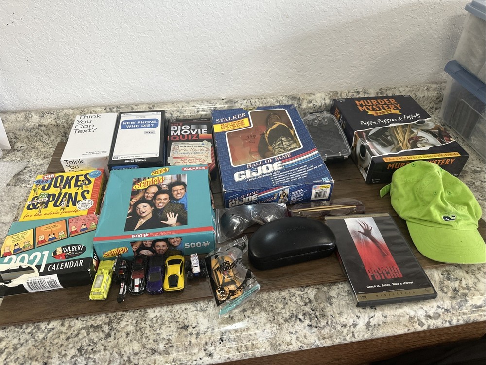 CHRISTMAS GIFT LOT Card Game Lot meme Seinfeld Dilbert Vineyard GI Joe Psycho