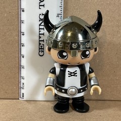 Bonkers Toy Ryan’s World Viking Ryan Black Suit Silver Helmet 3” Action Figure