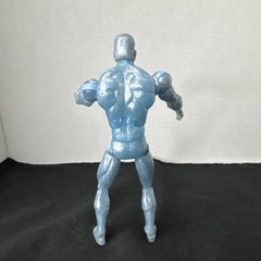 Blue Silver Adjustable Action Figure 6in Plastic Articulated Toy Collectible