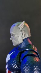Custom 3D-printed Mafex Marco Checchetto Styled Captain America Heads