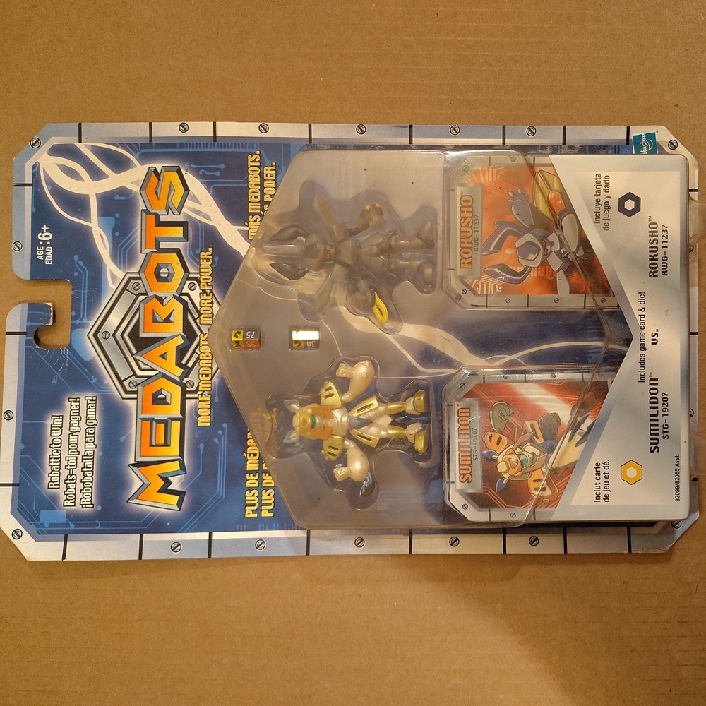 Hasbro Carded 2-pack MEDABOTS Sumilidon vs. Rokusho Action Figures 2002 **New**