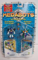 2001 Medabots Robattle 2pk Landmotor vs. Mega-Emperor (Opened and Taped)