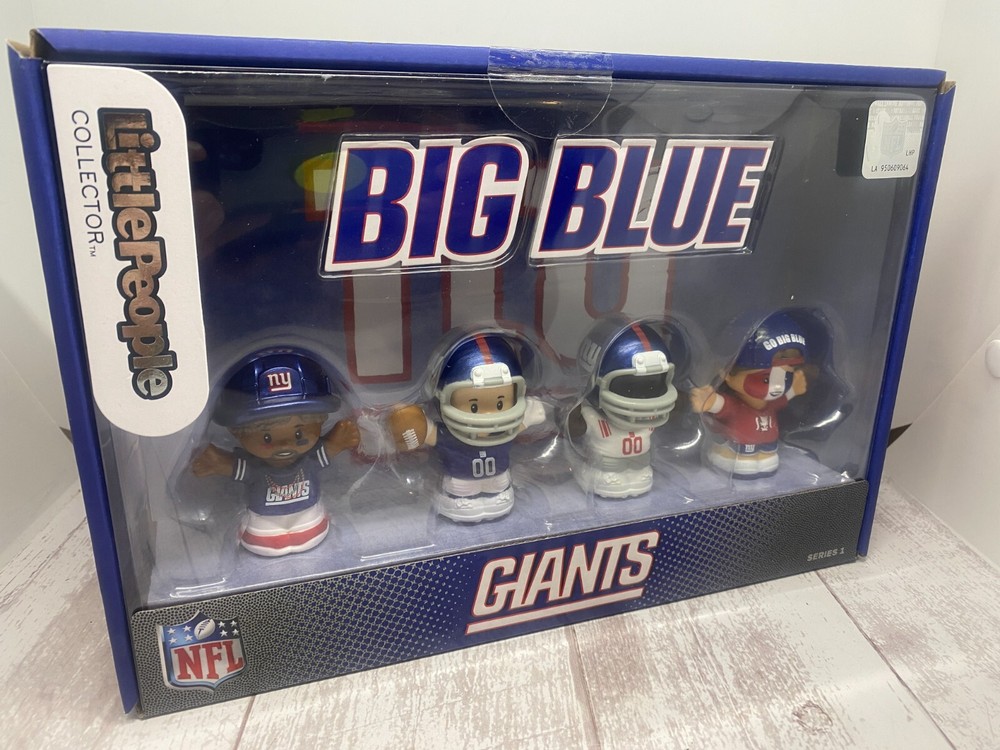 Little People NFL Collector Figure Set NEW YORK GIANTS BIG BLUE-Series 1 Free SH