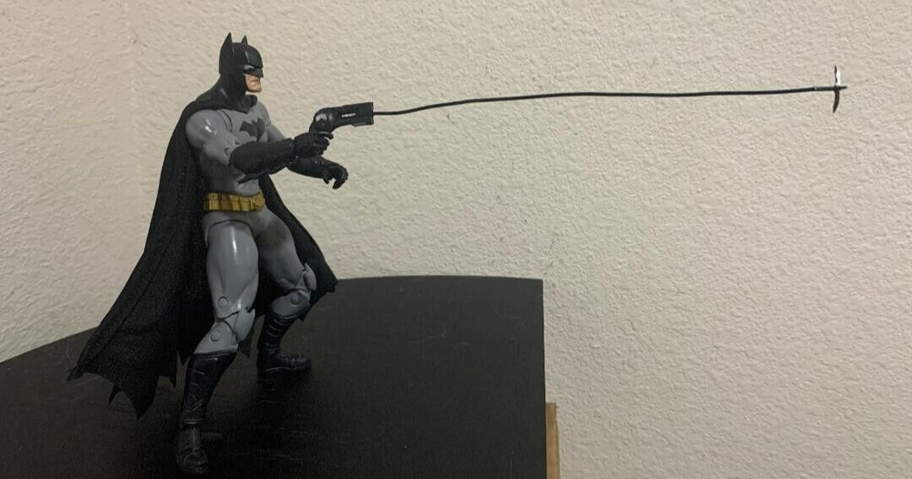 custom batman wired grapple hook mcfarlane 1/12 dc multiverse FOR FIGURE