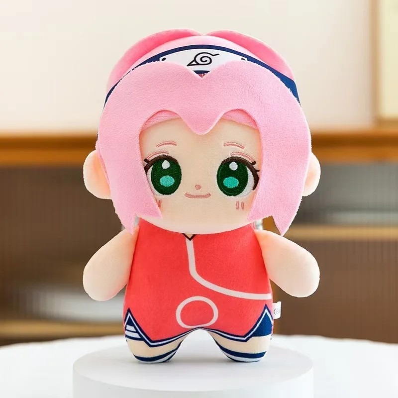 Naruto Anime Plush Toys Cute Sasuke Sakura Plushie Kawaii Kakashi Soft Stuff Dol