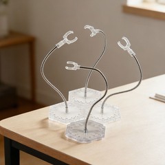 4 Pack Clear Action Figure Stand Action Display Holder Metal Support Arm