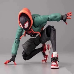 Spider-Man Action Figure Miles Morales In to The Spider Verse Toy Gift With Box.