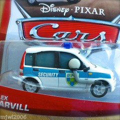 Disney PIXAR Cars ALEX CARVILL diecast 2013 WGP THEME 17/17 security van headset