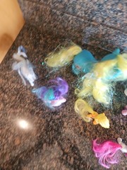 Subtract One The Pink W/yellow Hair Little Pony Lot Of 13 Now 12 & Plastic Horse
