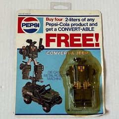 Vintage 1985 Pepsi Convert-A-Jeep Figure Machine Robo GoBots Transformers
