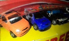 Speedeez STREET HOT RODS 1 Racing Car Set c.2003 Playmates 60090 Free Shipping