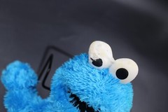 SESAME STREET Cookie Monster 10″ Plush Toy Stuffed Animal HASBRO 2010 Blue