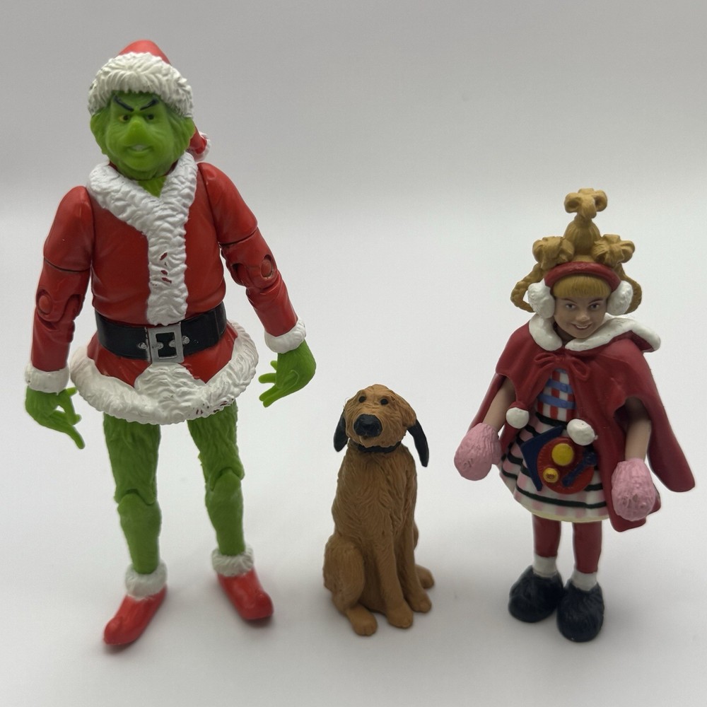 2000 Playmates Grinch Max & Cindy Lou Who Mini Figures – Vintage