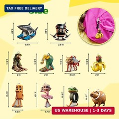 10pcs Brainrot Toys Italian Brainrot Toys Keychains, Funny Italian Memes Figures