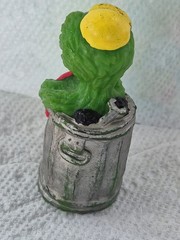 RARE SESAME STREET GARAGE MECHANIC PVC FIGURE OSCAR JHP Replacement TOY
