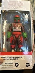 Hasbro Star Wars Mandalorian Warrior Holiday Edition Black Series NEW/SEALED