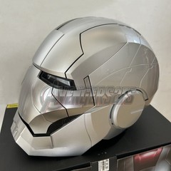 Iron Man MK5 1:1 AUTOKING Silver Helmet Wearable Voice-control Cosplay NEW