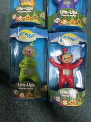 Vintage 1998 Teletubbies Lite-Ups Collectible Set Of 4 Yellow, Red Green,Purple