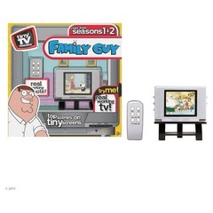 Tiny TV Classics Family Guy Real Working Mini Television Season 1 & 2 Clips NIB
