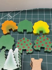 VTG Thomas & Friends Lot 9 Pine & 5 Oak Trees Snowy Green 1994 Britt Allcroft