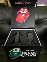 SIGNED Ron English LADY LIPS BLUE/PINK Vinyl Toy Figure Popaganda LE 45/50