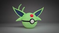 Shiny Espeon (Glow In Dark) | Themed 3D Printed Pokeball | #0196 Espeon