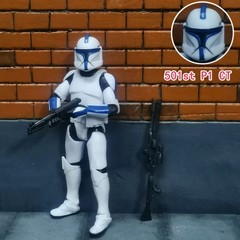3.75 Inch Clone Trooper 1/18 501st 104th Wolffepack 212th Cody Action