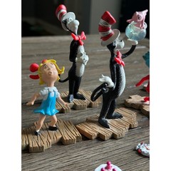 2003 Play Along Dr Seuss Cat in the Hat Movie Figurine Set 9 Piece Lot