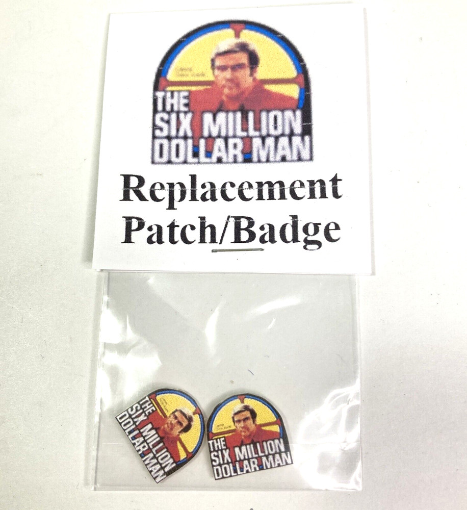 The Six Million Dollar Man Replacement Replica Uniform Badge Patch Lot of 2 READ