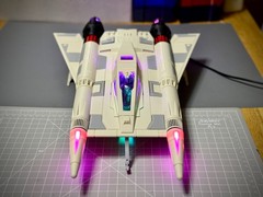 Buck Rogers Thunderfighter Starfighter Model 17in. (BEIGE LARGE ANIMATED LIGHTS)