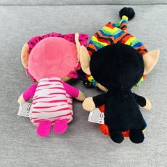 Flip Zee Trolls 2 in 1 Plush Rainbow Galore & Pretty in Pink Toy