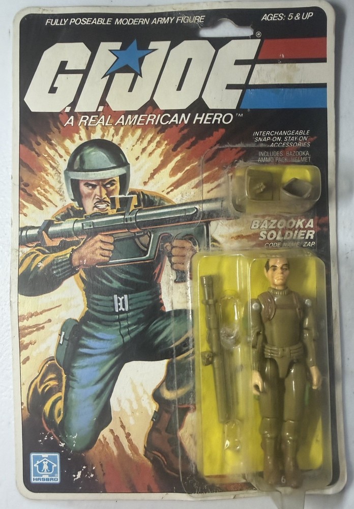 Vtg Original 1982 Hasbro ZAP BAZOOKA SOLDIER G.I. JOE 6110 Unopened.