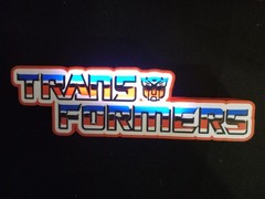 Retro Transformers logo lightbox sign for vintage style collection display