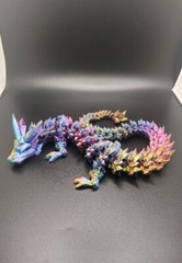 3D Printed Flexi Dragon, Cinderwing3D Articulated Crystal Dragon/Medium-18inches