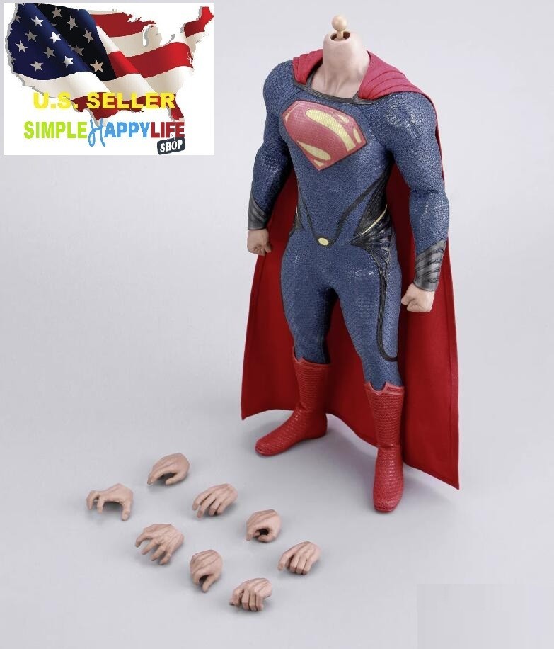1/6 Male Body & suit for Superman custom made W/O Head SN01 12″ TOYS HOT ❶USA❶