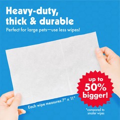 Petkin Petwipes Big ‘n Thick Wipes for Dogs/Cats Cleans Face, Ears, Body & Eyes