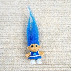 VTG Ace Novelty Jewel Belly Mini Troll Doll Lot of 7 Lucky Gemstone Charm 1.5″