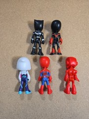 Spidey and His Friends Set of 5 Hasbro 2021 Ironman Black Panther Miles Morales