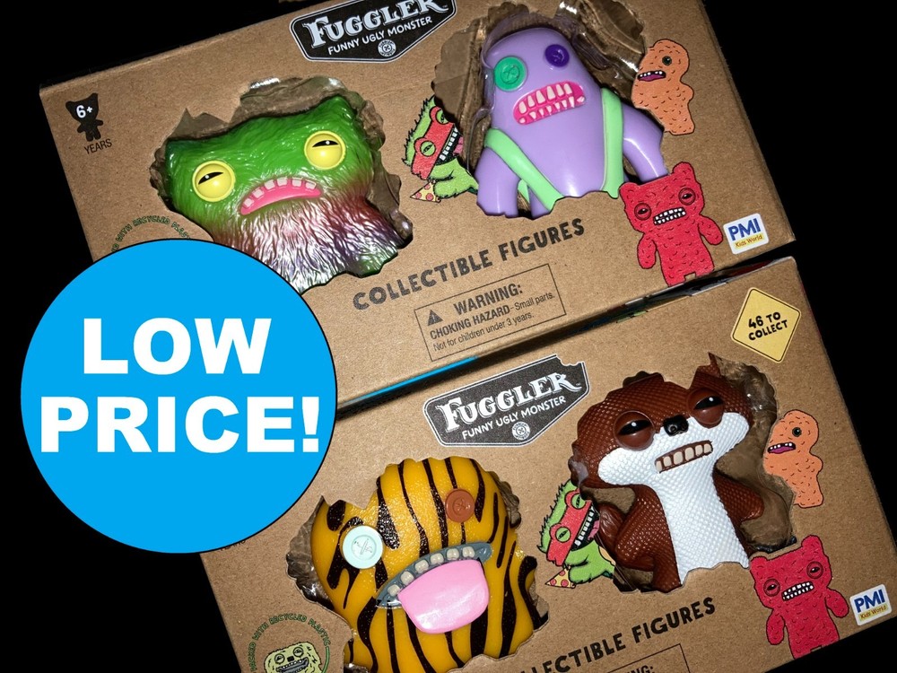 Lot of Fuggler Mini Figure Collectible Vinyl 2 Pack 2 inch Non-flocked Hard Toys