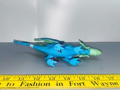 Shantou Dragon Toy Action Figure SDE 8″ Tall Display Blue Green Winged Dinosaur