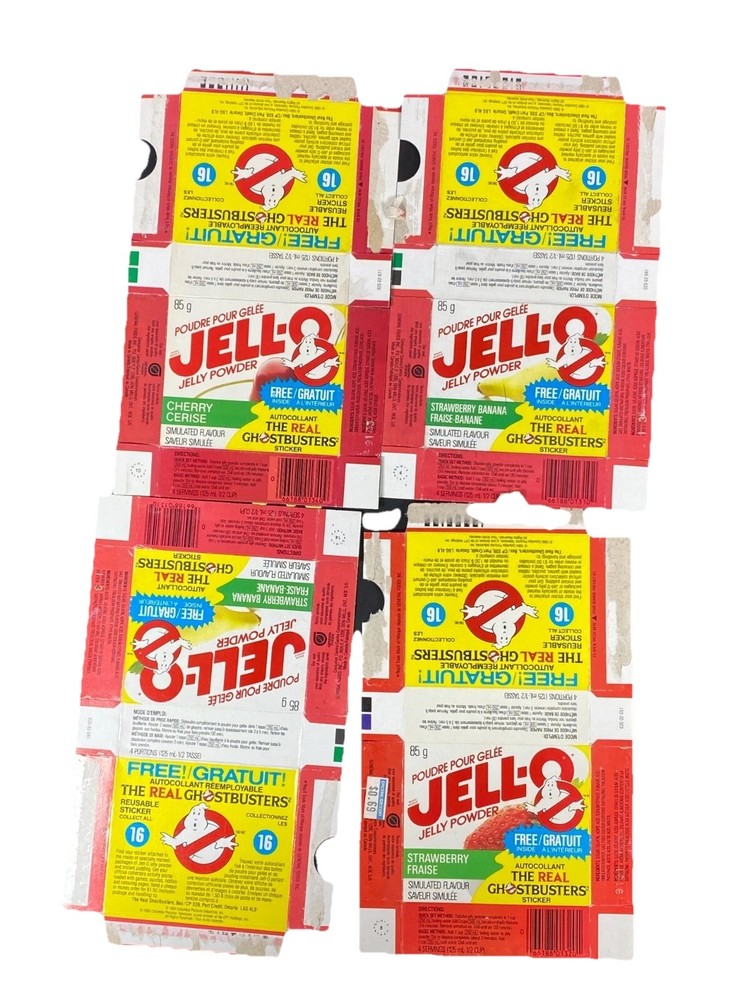 Jell O Ghostbusters Sticker Promo Boxes Advertising Lot Of 15 Vintage 1984