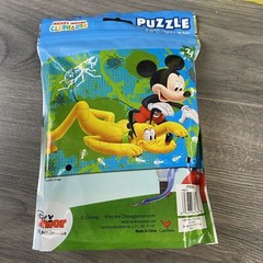 Disney Mickey Mouse 24pc Puzzle On The Go! 15”x11.25” Resealable Bag Brand New