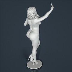 Unpainted Painted resin figurine. Woman Girl naked selfie 1/18 1/24 1/43 1/32