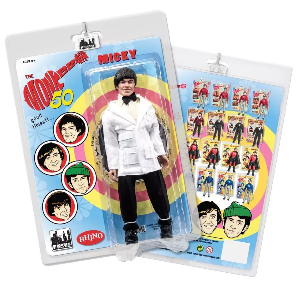 The Monkees 8 Inch Retro Action Figure Variants: LABCOAT MICKY DOLENZ LE 100 PCS