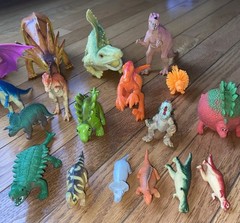 30+ Dinosaurs Plastic rubber Toy Action Figures Lot stegosaurus Imaginext T Rex