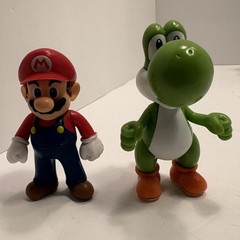 Video Game Figure Lot 5 Nintendo Yoshi Mario Shy Guys Kirby Turtle Action Figure