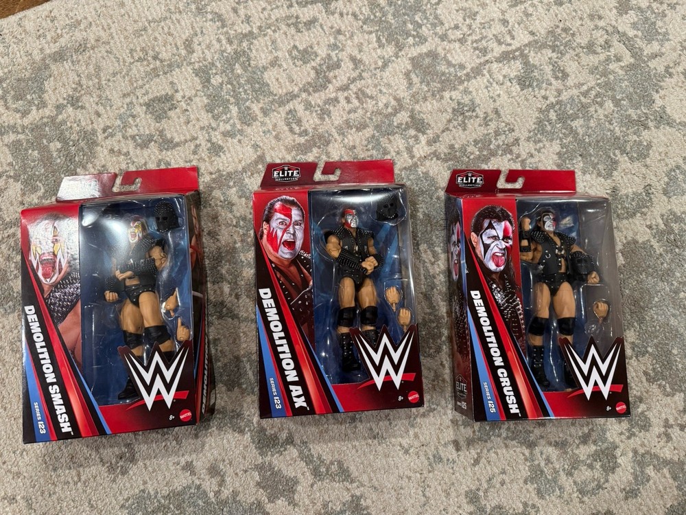 2026 WWE Elite 6″ DEMOLITION SET (3) Ax Smash Crush Mattel Series 123 & 125 New