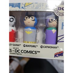Bif Bang Pow! DC Comics Heroines Wooden Figures, Kids/Adults Collectible Set