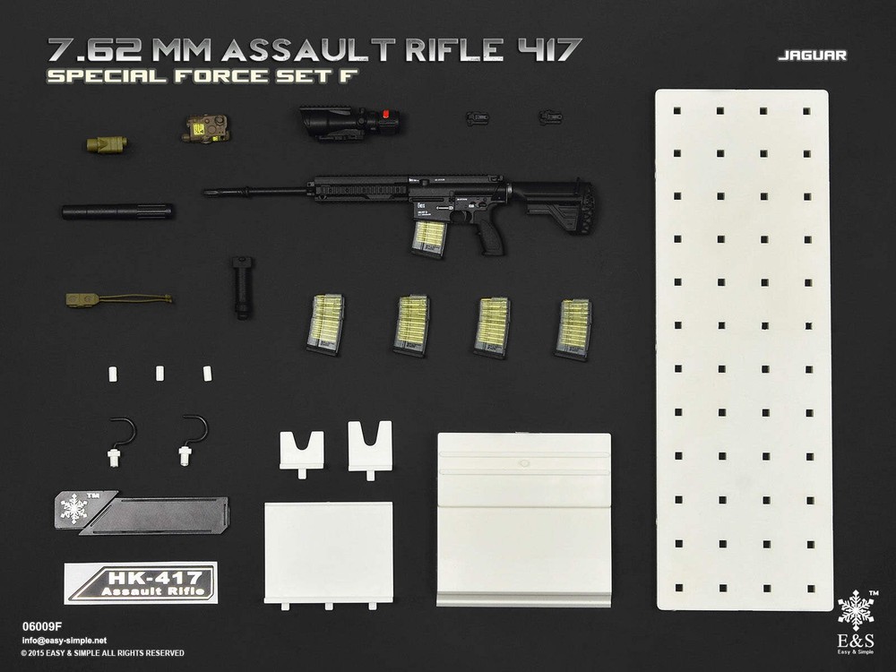 1/6 Scale Modern Era ASSAULT RIFLE 417 Weapons Set – NIB Easy and Simple Set F –